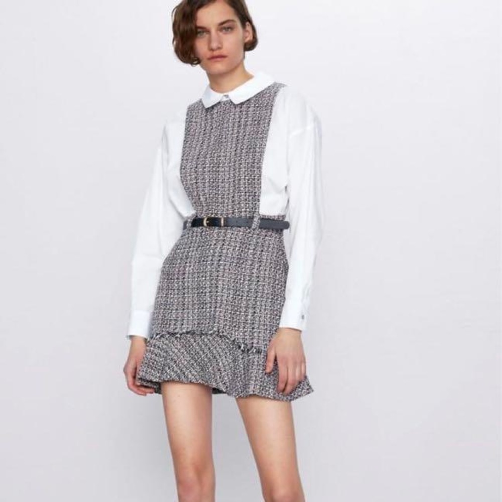 NWT - Zara Pinnafore Dress